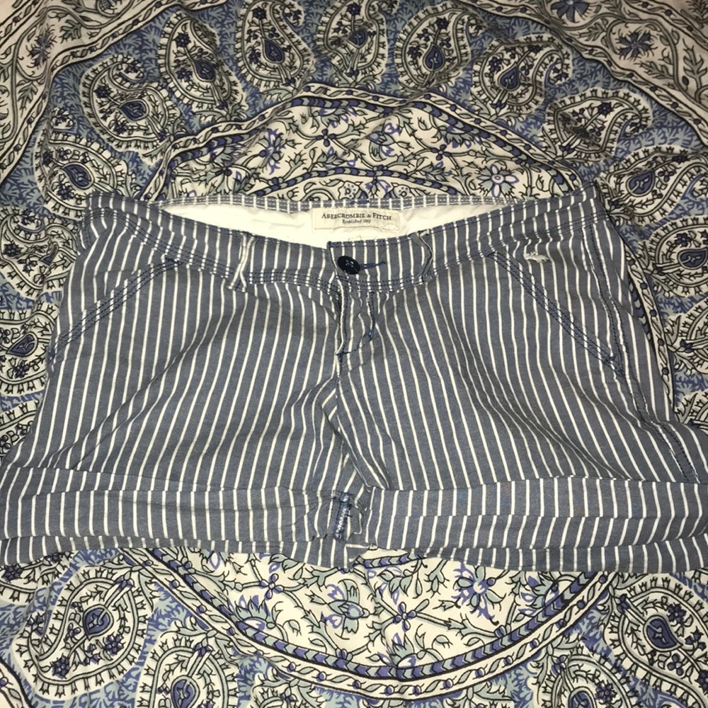 striped Abercrombie and Fitch shorts